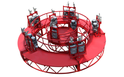 煙囪、井道施工作業吊籃